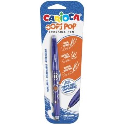 CARIOCA OOPS Pop Στυλό Μπλε (Σβήνει) 0.7Mm C41044/02 8003511210458