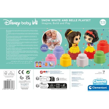 Clementoni Soft Clemmy Disney Princess Playset - Soft Building Blocks 1033-17843 8005125178438