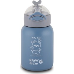 nava We Care Stainless Steel Thermos Bottle Blue 350ml 10-110-002 5205746003390