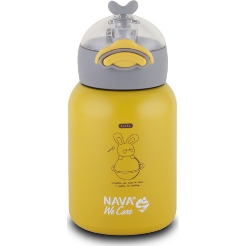 nava Stainless Steel Thermo Bottle We Care Yellow 350ml 10-110-004 5205746003413