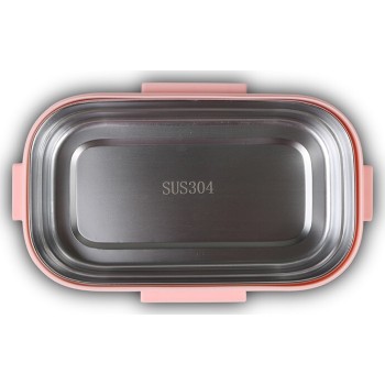 nava Stainless Steel Food Box We Care Pink 800Ml 10-262-005 5205746003819