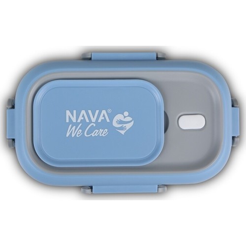 nava Δοχείο Φαγητού Ανοξείδωτο Ορθογώνιο We Care, Μπλε 800ml 10-262-006 5205746003833