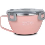 nava Stainless Steel Round We Care Food Warmer, Pink 850ml 10-262-011 5205746164114
