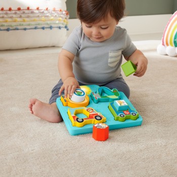 Mattel Shapes And Sounds Παζλ Οχημάτων Με Σχήματα Και Ήχους HRP31 194735182701