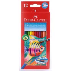 Faber-Castell Ξυλομπογίες Ακουαρέλας Σετ Των 12 Και Πινέλο 114413 4005401144137