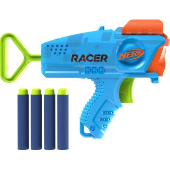 Hasbro Nerf Elite Junior Racer Easy-Play Dart Blaster, 4 Elite Darts F8637 5010996209474