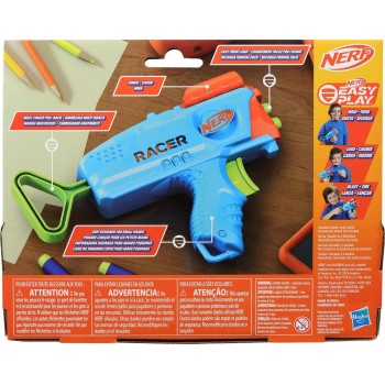 Hasbro Nerf Elite Junior Racer Easy-Play Dart Blaster, 4 Elite Darts F8637 5010996209474