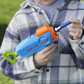 Hasbro Nerf Elite Junior Racer Easy-Play Dart Blaster, 4 Elite Darts F8637 5010996209474