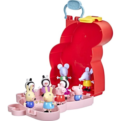 Hasbro Peppa Pig Peppas Adventures Carry-Along Brothers And Sisters Preschool Toy, 9 Figures In Carry Case Including  Sisters F2