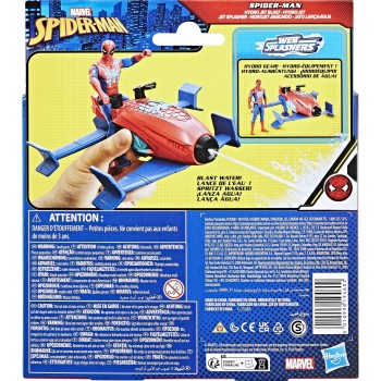Hasbro Spiderman Marvel Spider-Man Epic Hero Series Web Splashers Spider-Man Hydro Jet Blast, 4-Inch Action Figure And Vehicle P