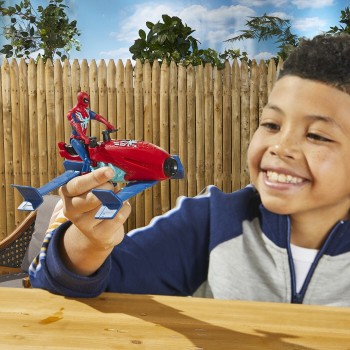 Hasbro Spiderman Marvel Spider-Man Epic Hero Series Web Splashers Spider-Man Hydro Jet Blast, 4-Inch Action Figure And Vehicle P
