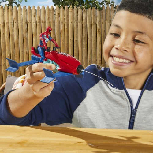 Hasbro Spiderman Marvel Spider-Man Epic Hero Series Web Splashers Spider-Man Hydro Jet Blast, 4-Inch Action Figure And Vehicle P