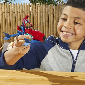 Hasbro Spiderman Marvel Spider-Man Epic Hero Series Web Splashers Spider-Man Hydro Jet Blast, 4-Inch Action Figure And Vehicle P