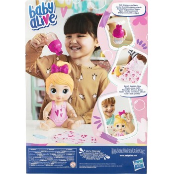 Hasbro Baby Alive Shampoo Snuggle Harper Hugs Blonde Hair Water Baby Doll F9119 5010996211095