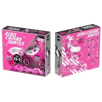 YVolution Neon Combo 2 Σε 1 Αυξομειούμενα Πατίνια - Ροζ 30-33 53.NT09P4 810012241854