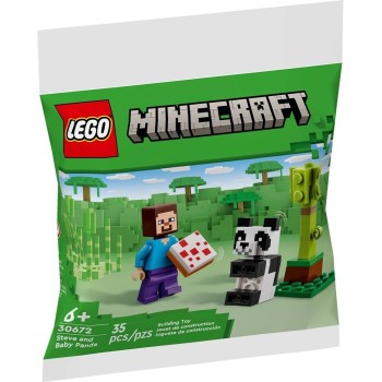 LEGO Minecraft Steve Και Baby Panda 30672 5702017567440