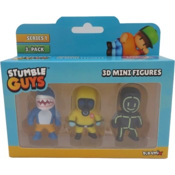Just toys Stumble Guys 3D Mini Figures Series 1 Pack 3 Asst. 0427 9772532611948