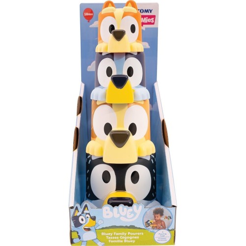 TOMY Toomies Baby Bath toy Family Bluey Pyramid for 18+ Months 1000-73622 5011666736221