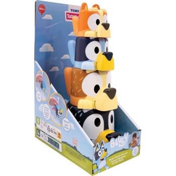 TOMY Toomies Baby Bath toy Family Bluey Pyramid for 18+ Months 1000-73622 5011666736221