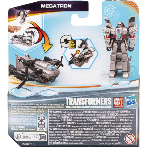 Hasbro Transformers Earthspark 1 Step Flip Megatron 10 Εκ. F6229 / F6720 5010996195135