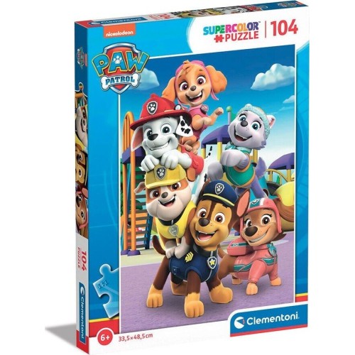 Clementoni Children's Puzzle Super Color Nickelodeon paw Patrol 104 pcs ...