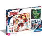 Clementoni παιδικό παζλ super color marvel avengers 3x48 τμχ 1200-25315 8005125253159