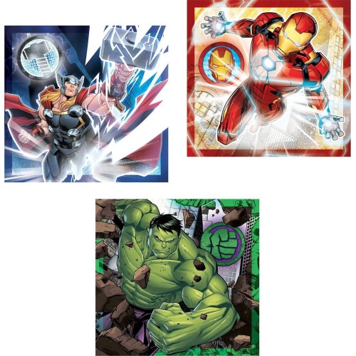 Clementoni παιδικό παζλ super color marvel avengers 3x48 τμχ 1200-25315 8005125253159