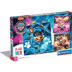 Clementoni παιδικό παζλ super color nickelodeon paw patrol the mighty movie 3x48 τμχ 1200-25303 8005125253036