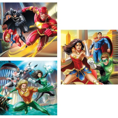 Clementoni DC Super Heroes παιδικό παζλ super color dc comics justice league 3x48 τμχ 1200-25296 8005125252961