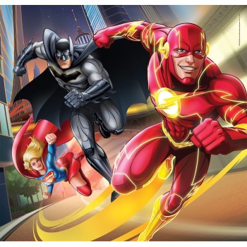 Clementoni DC Super Heroes παιδικό παζλ super color dc comics justice league 3x48 τμχ 1200-25296 8005125252961