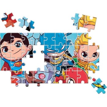 Clementoni DC Super Heroes παιδικό παζλ supercolor dc comics super friends 2x60 τμχ 1200-21624 8005125216246