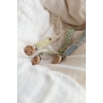BIBS Pacifier Clip. Pacifier String. Organic Cotton. Danish Design. Organic Cotton String,Baby Blue/Ivory  12.9401112 | Toys-sho