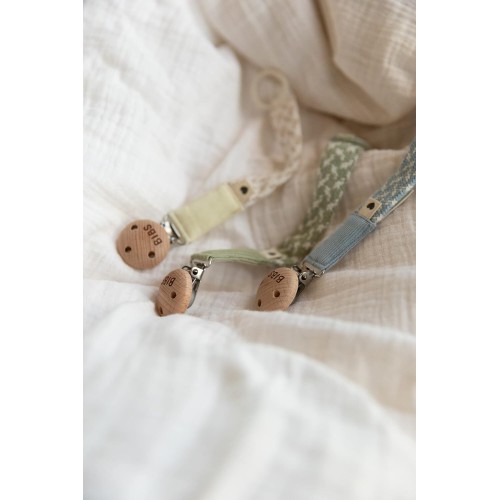 bibs Κλιπ Στήριξης Πιπίλας Paci Braid Blue – Ivory 12.9401112 | Toys-shop.gr