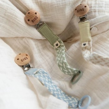 bibs Κλιπ Στήριξης Πιπίλας Paci Braid Blue – Ivory 12.9401112 | Toys-shop.gr