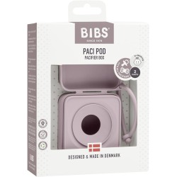 BIBS Pacifier Box With Strap. Soother Holder And Steriliser Case. 100% BPA Free Food-Grade Material. Made In Denmark. Dusky Lila