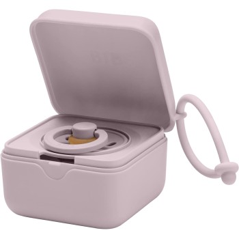 BIBS Pacifier Box With Strap. Soother Holder And Steriliser Case. 100% BPA Free Food-Grade Material. Made In Denmark. Dusky Lila