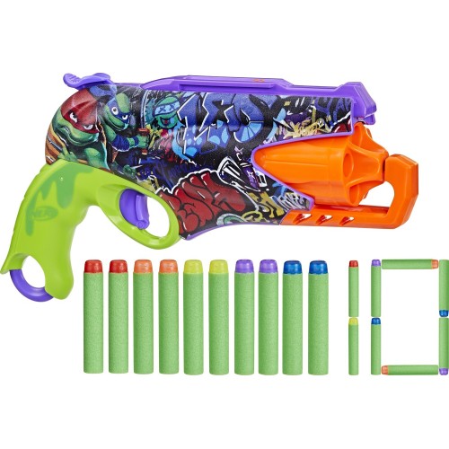 Hasbro Nerf Teenage Mutant Ninja Turtles Blaster, 10 Elite Darts F9972 5010996254412