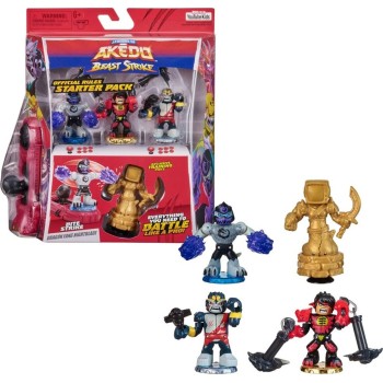 Giochi Preziosi Akedo Beast Strike 3 Φιγούρες Μάχης & Χειριστήριο Starter Pack  AKE19000 8056379155263