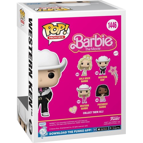 Funko pop! movies: barbie - cowboy ken 1 - collectable vinyl figure - gift idea - 72636 889698726368
