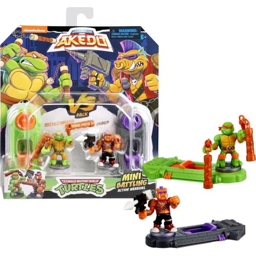 Giochi Preziosi Akedo Tmnt 2 Battle Figures Versus Pack (4 Designs) AKT00000 8056379155621