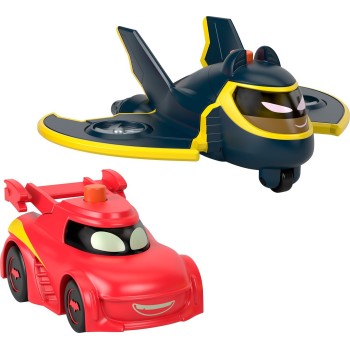 Mattel Fisher-Price Batwheels Light-Up Racers Redbird And Batwing HML26 194735130504