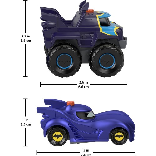 Mattel Fisher-Price DC Batwheels Bam The Batmobile And Buff HML25 194735130405