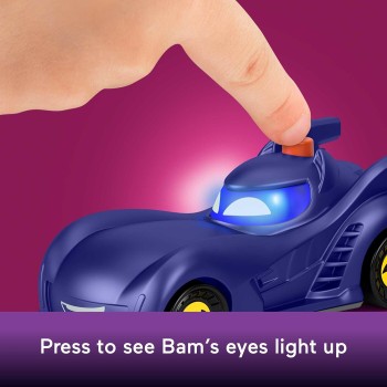 Mattel Fisher-Price DC Batwheels Bam The Batmobile And Buff HML25 194735130405
