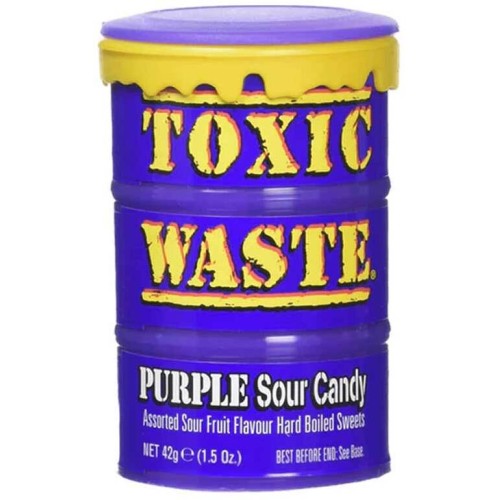 Toxic Waste Purple Sour Candy Drum 42Gr TOX059 5060045051059