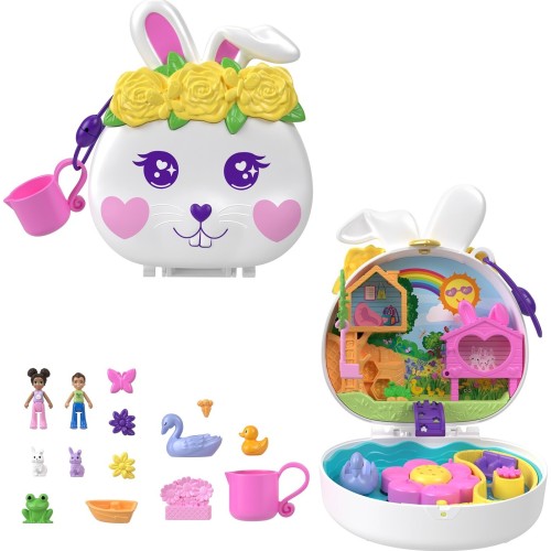 Mattel Polly Pocket Flower Garden Bunny Compact FRY35 / HKV36 194735109043