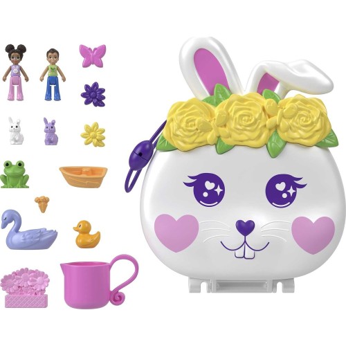 Mattel Polly Pocket Flower Garden Bunny Compact FRY35 / HKV36 194735109043
