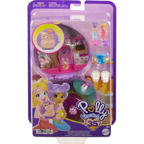 Mattel Polly Pocket Hedgehog Coffee Shop Compact FRY35 / HRD37 194735173860