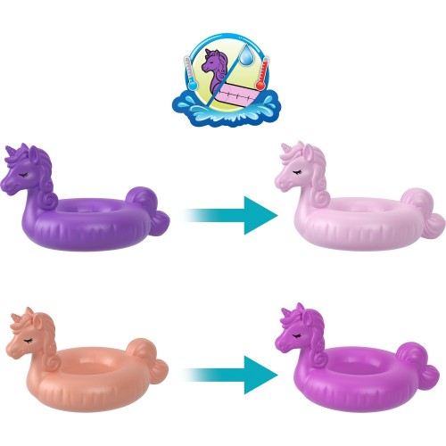 Mattel Polly Pocket Sparkle Cove Adventure Unicorn Floatie Compact FRY35 / HKV34 194735109449