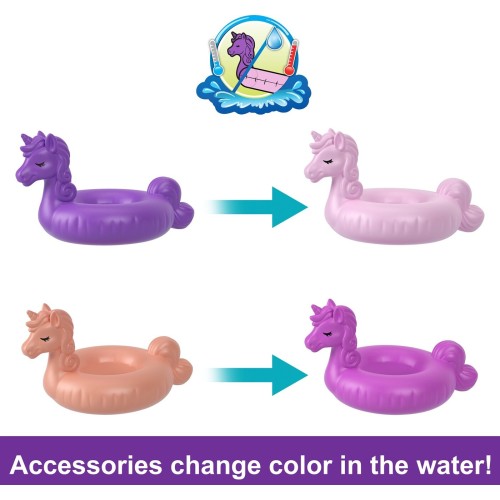 Mattel Polly Pocket Sparkle Cove Adventure Unicorn Floatie Compact FRY35 / HKV34 194735109449