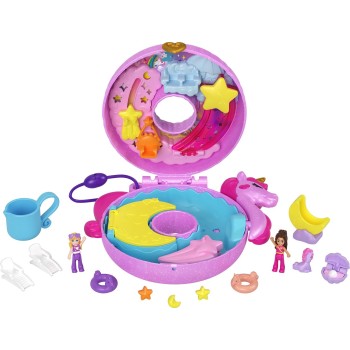 Mattel Polly Pocket Sparkle Cove Adventure Unicorn Floatie Compact FRY35 / HKV34 194735109449